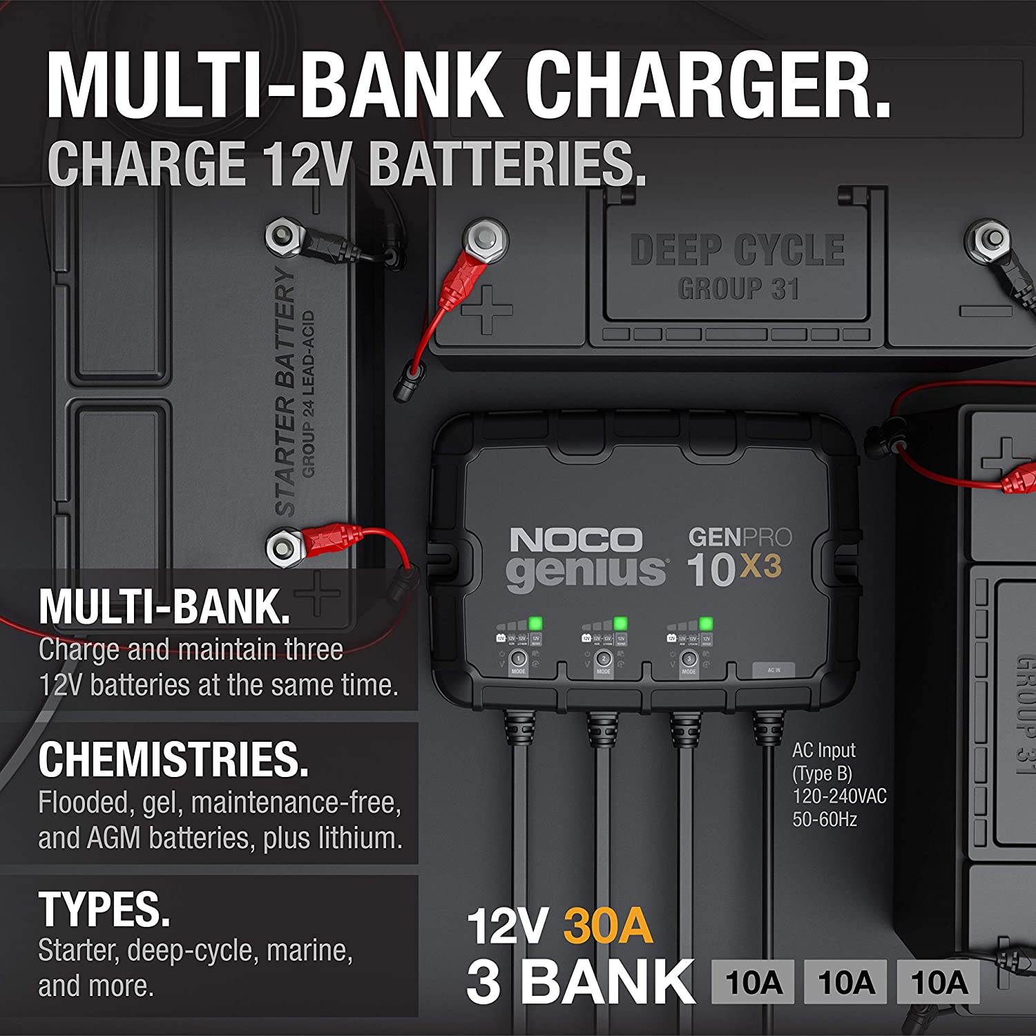 Noco Genius GENPRO10X3 Battery Charger Noco Genius GENPRO10X3 Battery Charger