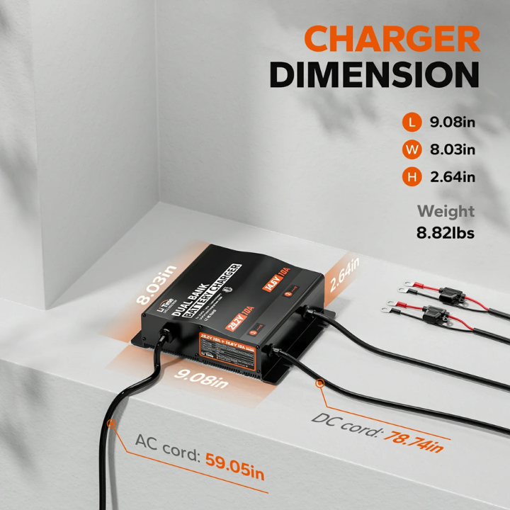 LiTime 10A 2 Bank 24V+12v Battery Charger LiTime 10A 2 Bank 24V+12v Battery Charger