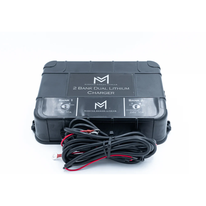 Monster Marine Dual 12v & 24v Waterproof lithium charger Monster Marine Dual 12v & 24v Waterproof lithium charger