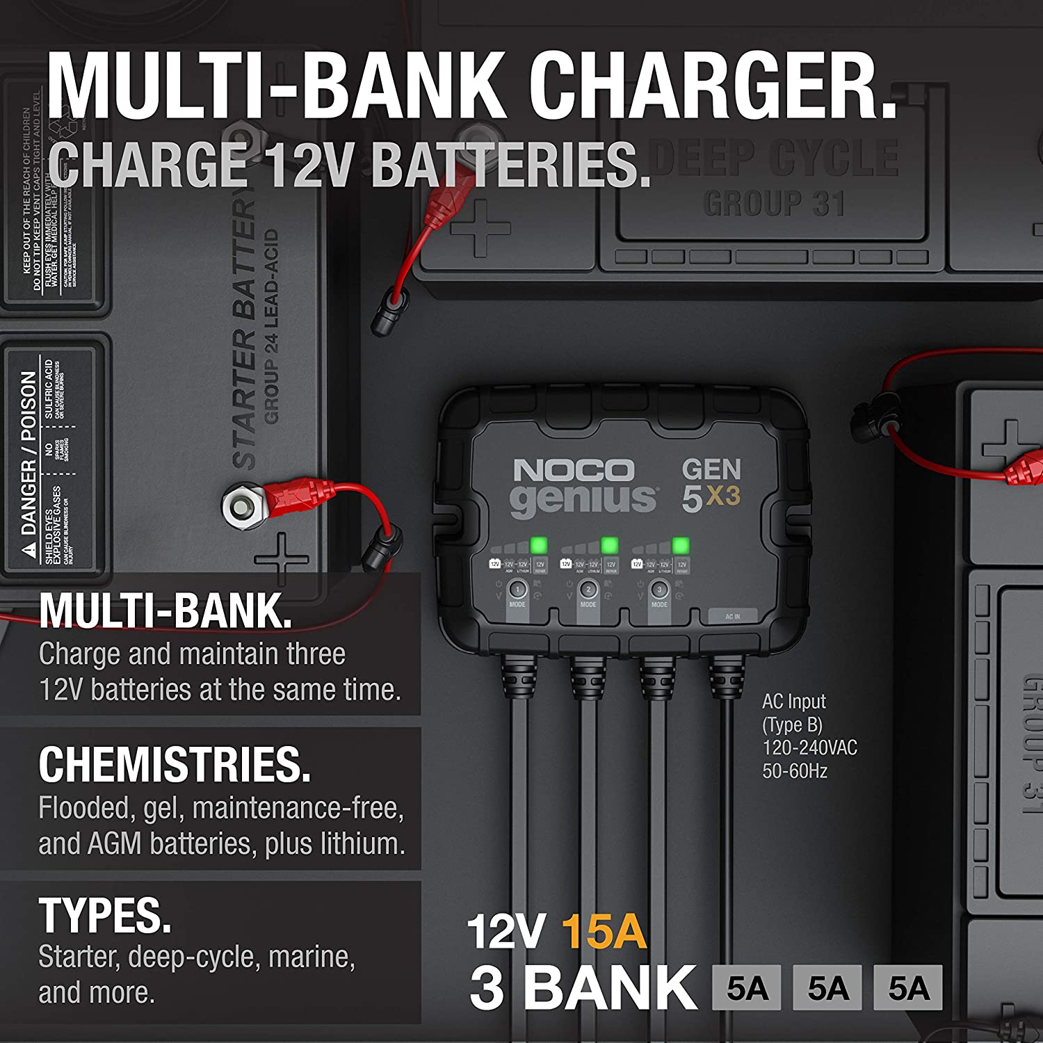 Noco Genius GEN5X3 Battery Charger Noco Genius GEN5X3 Battery Charger