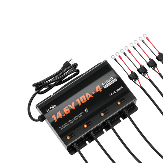 LiTime 4 Bank 12V 10A Battery Charger