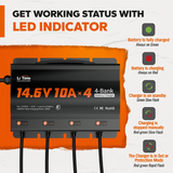 LiTime 4 Bank 12V 10A Battery Charger LiTime 4 Bank 12V 10A Battery Charger