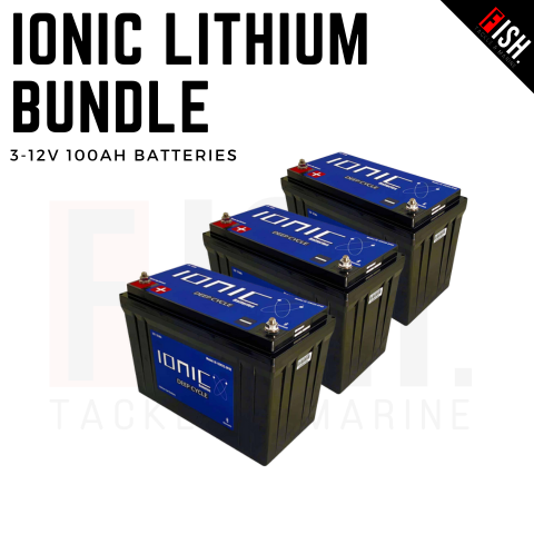 Ionic 12v 3-100ah Lithium Battery Bundle