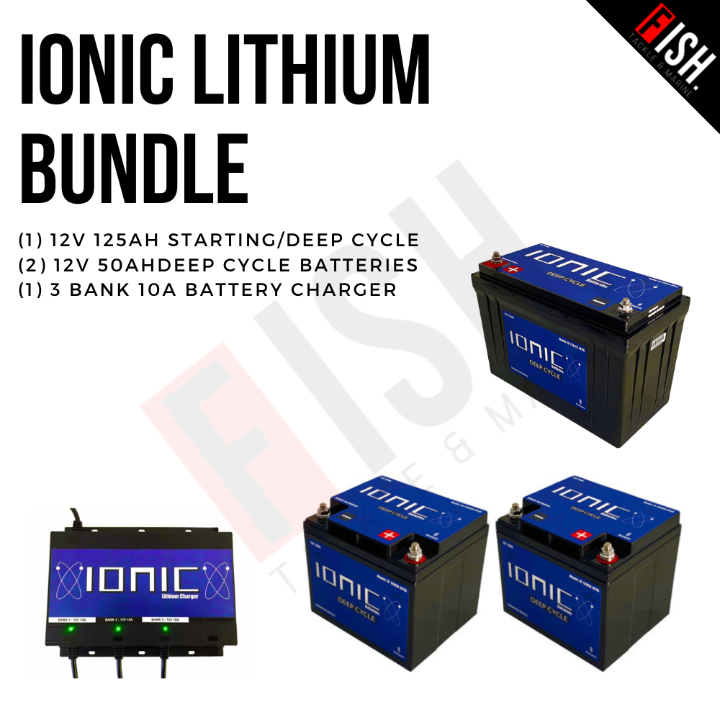 Ionic Lithium 2-12v 50ah Bundle w/125ah