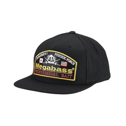 Megabass Psychic Black/Gold Snapback Hat