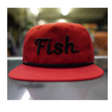 Fish. Classic Snapback Rope Hat (Red/Blk)