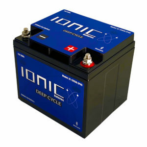 The Ionic Deep Cycle Battery has a cycle life of 3,000 cycles or about 10 calendar years. Our lithium-ion batteries have a usable capacity of 99% compared to 50-60% for traditional lead-acid batteries]. LithiumHub Deep Cycle batteries function in the widest range of temperatures with a discharge temperature range (Functional) of –20°C to 60°C (–4°F to 140°F) and a charge temperature range of 0°C to 45°C (32°F to 113°F). Automatically detects if batteries are too cold to take a charge.