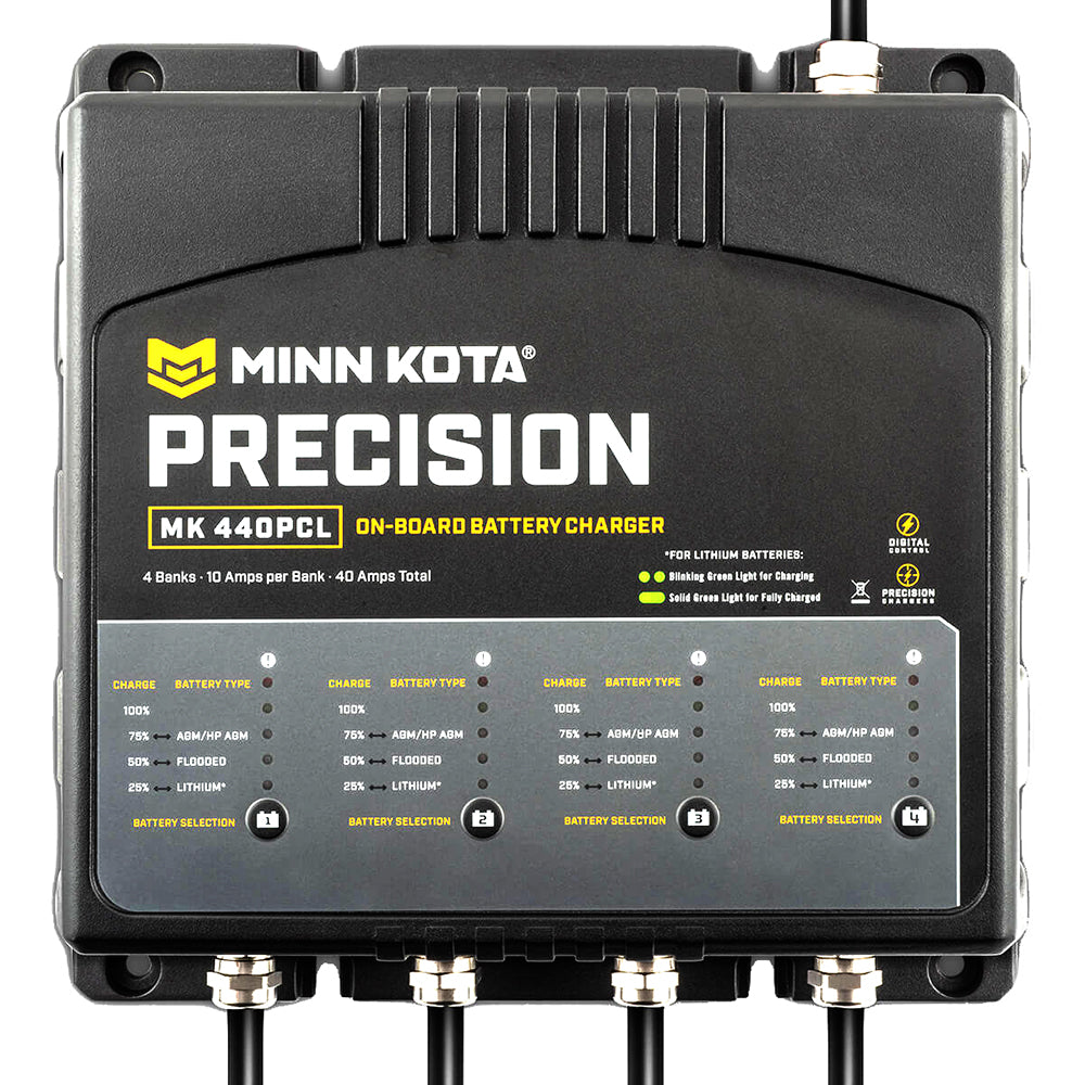 Minn Kota On-Board Precision Charger MK-440 PCL 4 Bank x 10 AMP LI Optimized Charger [1834401]