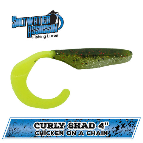 Saltwater Assassin Curly Shad 4″